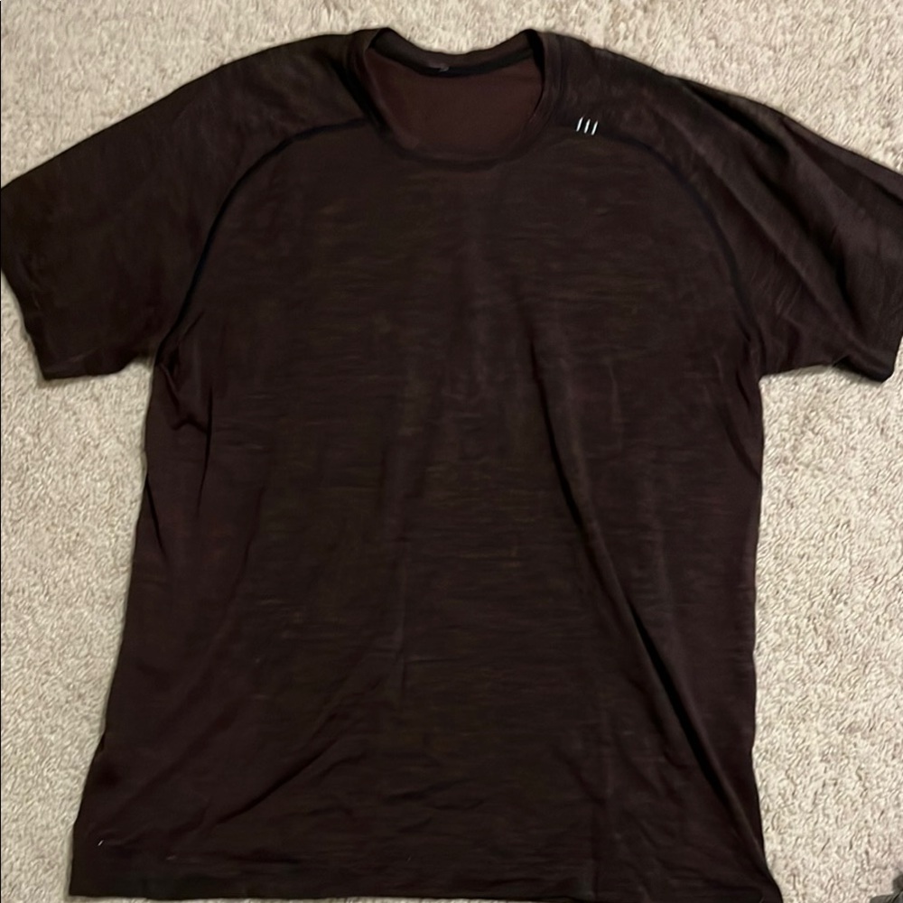 Lululemon Maroon Short Sleeve Tee Classic Crew Neck